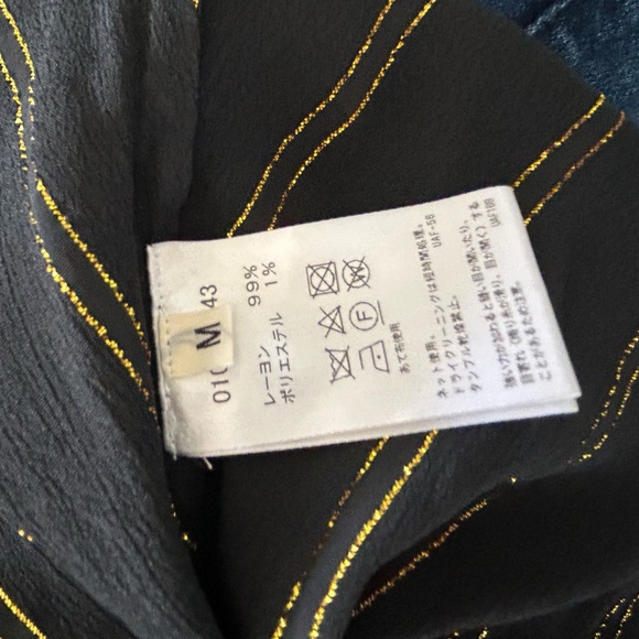 NE QUITTEZ PAS Dress Black Metallic Long sleeve Belted womens Medium New - Picture 9 of 9